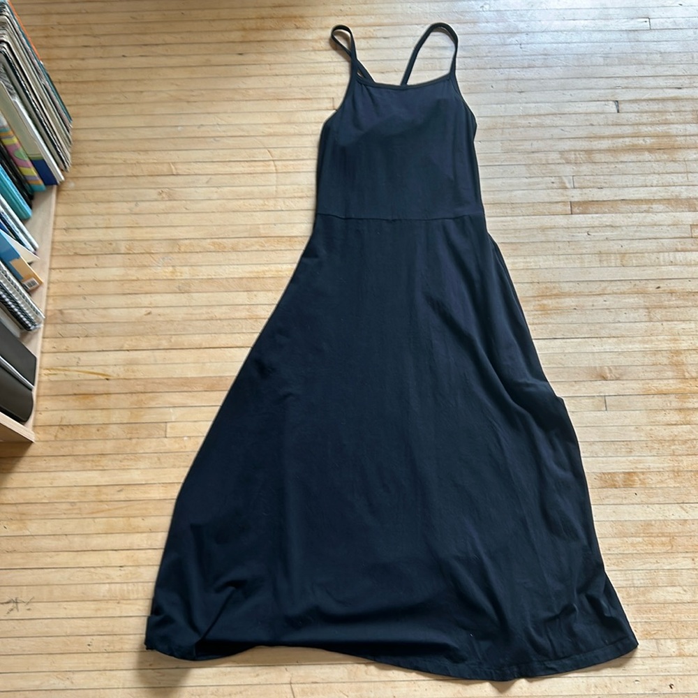 Pact Fit and Flare Midi Black Dress